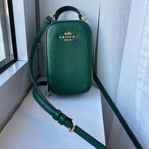 Coach Eva Phone Crossbody - Green